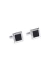 YouBella Jewellery Valentine Gifts for Men Latest Stylish Silver Black Formal Cuff Links Cufflinks Set for Men